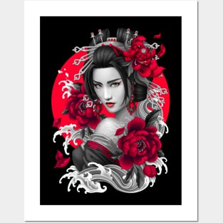 Japanese Geisha Posters and Art